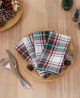 Avanti Holiday Cotton Plaid Napkins 18" x 18", Set of 4