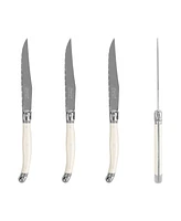 French Home Laguiole Connoisseur 4-Piece Steak Knife Set with Handles