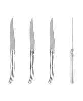 French Home Laguiole Connoisseur 4-Piece Steak Knife Set with Stainless-Steel Handles