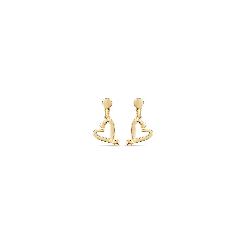 UNOde50 Metal Alloy Nailed Heart Earrings