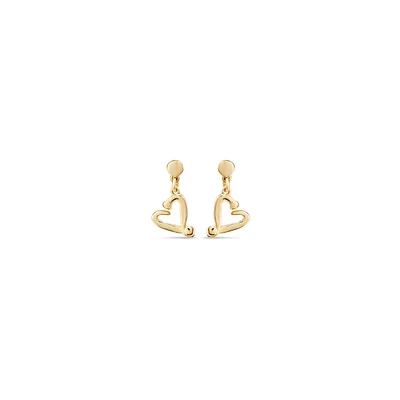 UNOde50 Metal Alloy Nailed Heart Earrings