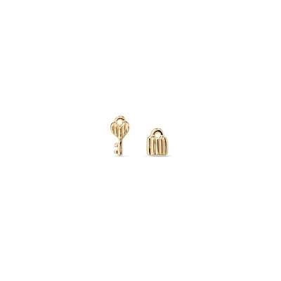 UNOde50 Metal Alloy Mismatch Stud Earrings