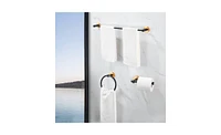 Slickblue Bathroom Hardware Set with Towel Bars, Hooks, and Toilet Paper Holder
