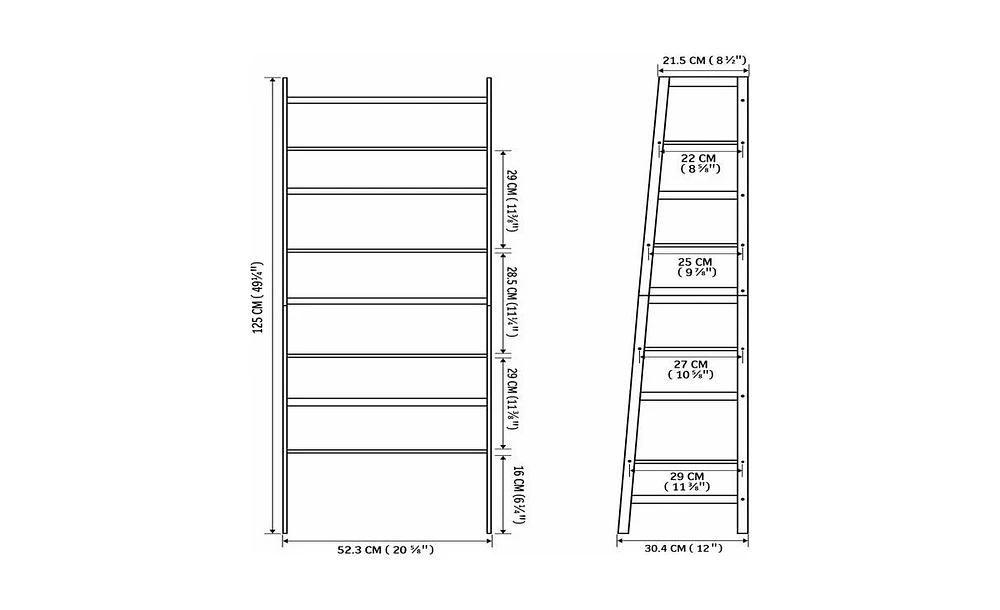 Slickblue 4-Tier Tall Ladder Bookshelf - Modern Open Bookcase for Bedroom, Living Room