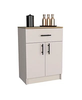 Depot E-Shop Barbados Pantry Organizer Cabinet 33" H, One Drawer, Two Interior Shelves, Two Doors