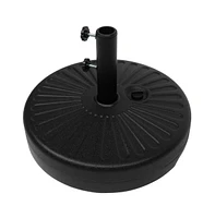 Slickblue 20" Round Plastic Water Injection Base for Parasol, Lightweight and Durable Umbrella Stand for Outdoor Use