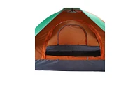 Slickblue 2-Person Double Door Camping Dome Tent - Orange & Green Outdoor Shelter for Adventure Lovers