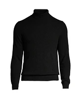 Lands' End Men's Fine Gauge Cashmere Turtleneck Sweater