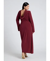 Eloquii Plus Cowl Back Asym Dress