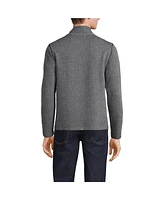 Lands' End Men's Long Sleeve Herringbone Textured Quarter Zip