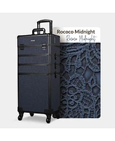 Byootique 4in1 Rolling Makeup Train Case Cosmetic Organizer Rococo Coral