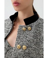 Nocturne Women's Gold Button Detailed Crop Jacket