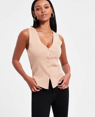 Bar Iii Women's Sleeveless Sweater Vest, Exclusively at Macy's