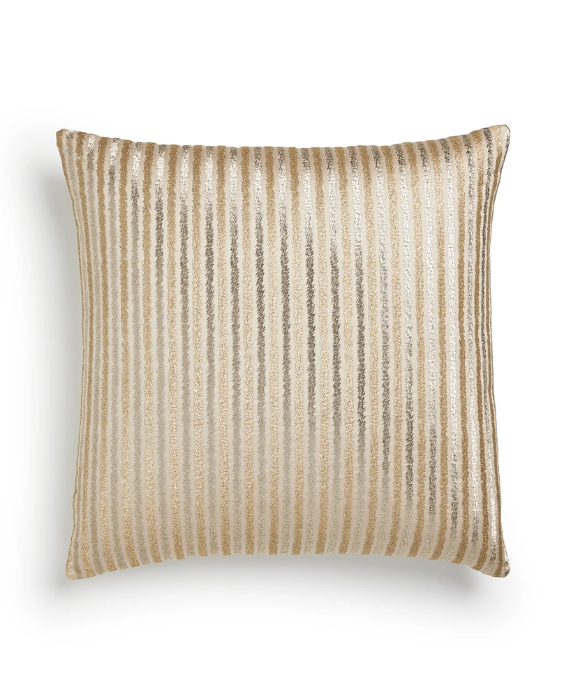 Hotel Collection Metallic Stripe Decorative Pillow, 20" x 20", Exclusively at Macy's