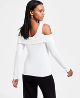 Bar Iii Women's Off-The-Shoulder Long-Sleeve Top, Exclusively at Macy's