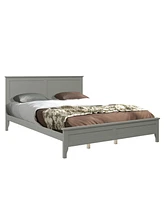 Streamdale Furniture Modern Solid Wood Queen Platform Bed