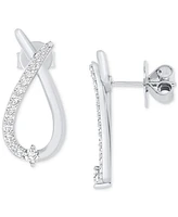 2-Pc. Set Diamond Pendant Necklace & Matching Earrings Set (1/2 ct. t.w.) in Sterling Silver