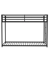 Streamdale Furniture Same As Original B083124170 Adam Twin Over Twin Metal Bunk, Black