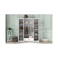 Streamdale Furniture 4-Door Wardrobe With 1 Drawer