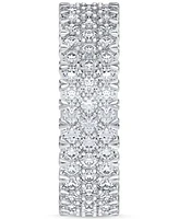 Diamond Three-Row Eternity Ring (3 ct. t.w.) Platinum, 14k White Gold, or Rose Gold