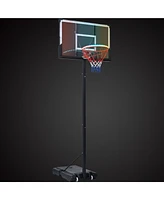 Streamdale Furniture Height-Adjustable Led Basketball Hoop System