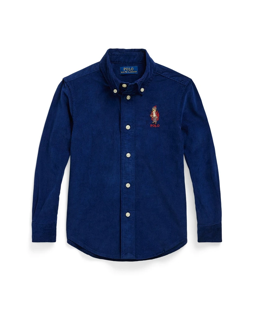 Polo Ralph Lauren Toddler and Little Boys Bear Corduroy Shirt