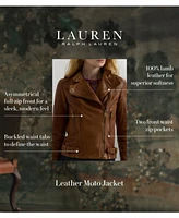 Lauren Ralph Tumbled-Leather Jacket