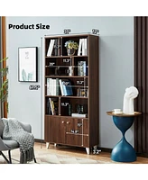 Streamdale Furniture Bookcase, Bookshelf, Walnut