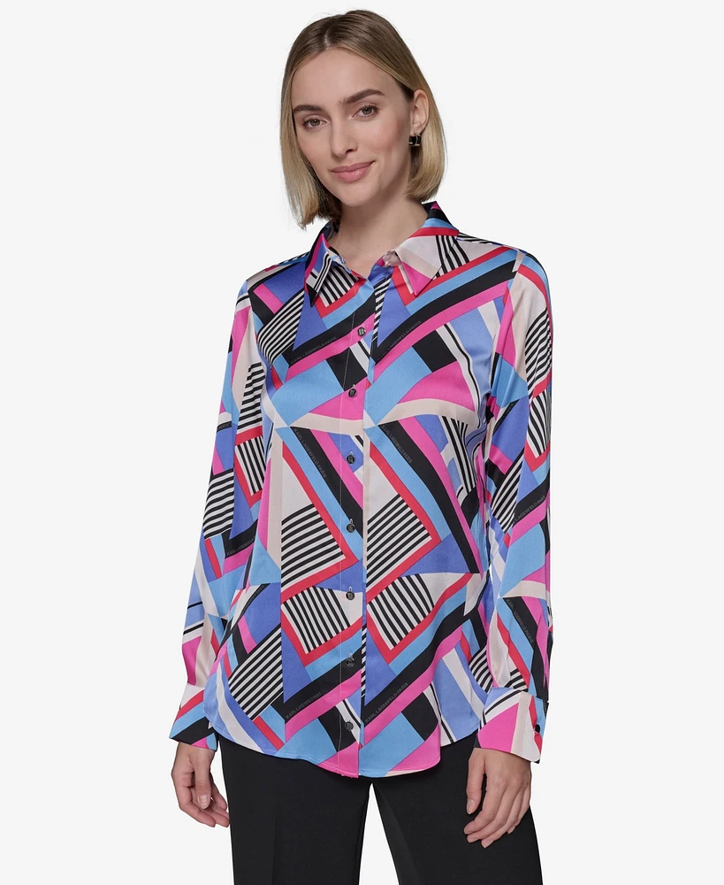 Karl Lagerfeld Paris Women's Printed Shirt