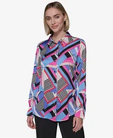 Karl Lagerfeld Paris Women's Printed Shirt