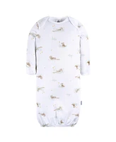 Gerber Baby Boys Gowns with Mitten Cuffs, 4-Pack