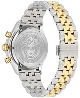 Versace Unisex Swiss Chronograph Hellenyium Two-Tone Stainless Steel Bracelet Watch 40mm