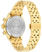 Versace Unisex Swiss Chronograph Hellenyium Gold Ion Plated Bracelet Watch 40mm