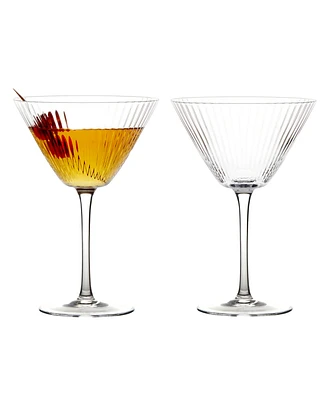 Anton Studio Designs Empire Clear Cocktail Glasses, Set of 2