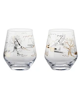 Anton Studio Designs Skye Double Old Fashioned Tumblers / Stemless Wines, Set of 2