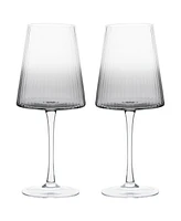 Anton Studio Designs Empire Wine Glasses Smoke, Set of 2