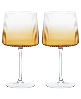 Anton Studio Designs Empire Gin Glasses Amber, Set of 2