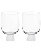 Anton Studio Designs Oslo Double Old Fashioned Tumblers Frost, Set of 2