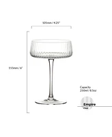 Anton Studio Designs Empire Clear Champagne Coupes, Set of 2