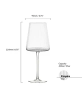 Anton Studio Designs Empire Clear Wine Glasses, Set of 2