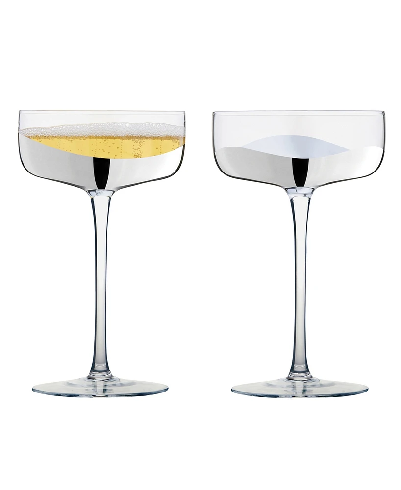 Anton Studio Designs Wave Champagne Coupes, Set of 2