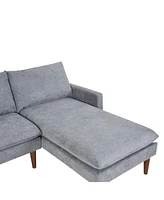 Streamdale Furniture Plush Cashmere L-Shaped Sofa Luxurious Comfort, Space Maximizer