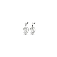 UNOde50 Sterling Silver Metal Clad and Cultivated Pearl Earring