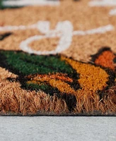 Vcny Home Happy Fall Y'all Sunflower Coir Outdoor Doormat, 18" x 30"