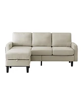 Streamdale Furniture 3 Seater L-Shaped Sofa Couch with Ottoman Storage