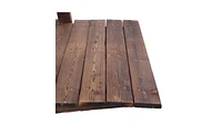 Slickblue Arch Bridge Small Wooden Landscape Bridge for Courtyard with Anticorrosive Carbonized Wood Finish