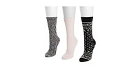 Muk Luks Women's 3 Pack Boot Socks