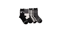 Muk Luks Women's 4 Pack Holiday Boot Socks