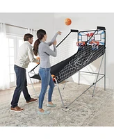 Gouun Foldable Dual Shot Basketball Arcade Game with Electronic Scoring System