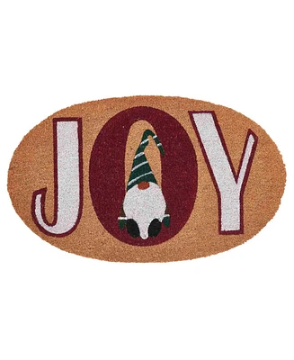 Vcny Home Joy Gnome Christmas Coir Outdoor Doormat, 18" x 30"